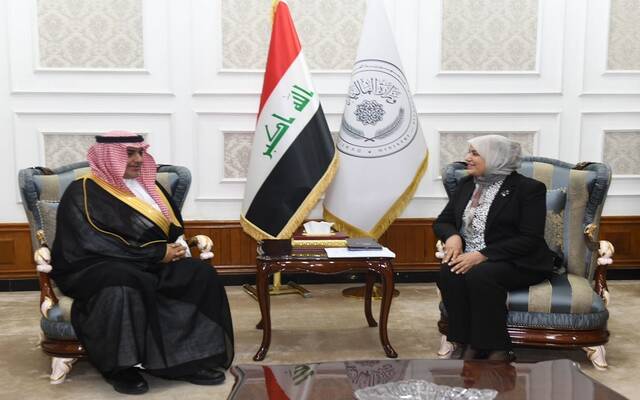 وزير المالية تستقبل السفير السعودي لدى العراق