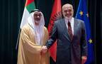 جانب من لقاء ولي عهد أبوظبي ورئيس وزراء ألبانيا