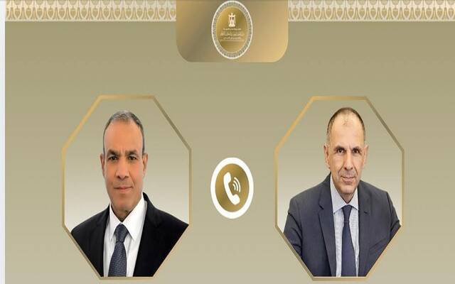 بدر عبد العاطي وزير الخارجية والتعاون الدولي والمصريين بالخارج وجيورجوس جيرابيتريتيس وزير الخارجية اليوناني