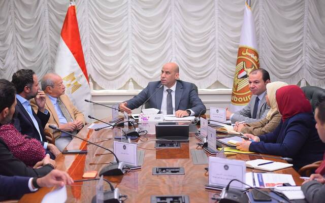 وزير العمل المصري حسن رداد والمهندس نجيب ساويرس