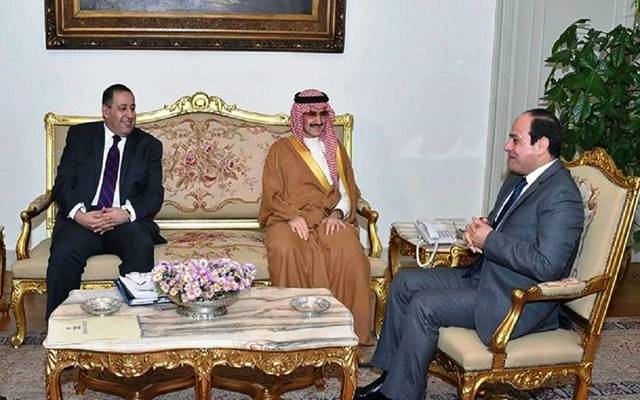 جانب من لقاء الرئيس بالوليد بن طلال.