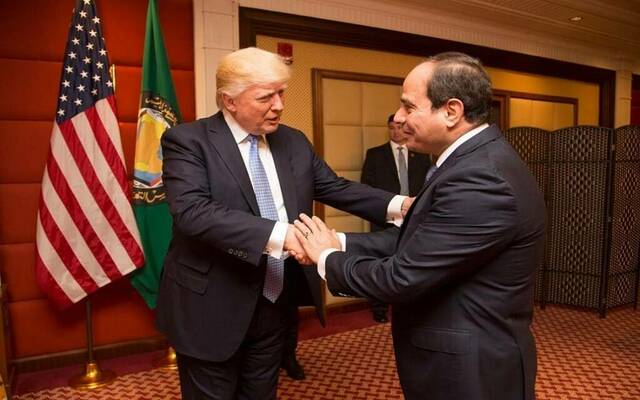 الرئيس الأمريكي دونالد ترامب والرئيس المصري عبد الفتاح السيسي