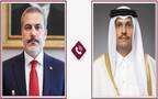 الشيخ محمد بن عبدالرحمن بن جاسم آل ثاني رئيس مجلس الوزراء وزير الخارجية القطري وهاكان فيدان وزير خارجية الجمهورية التركية