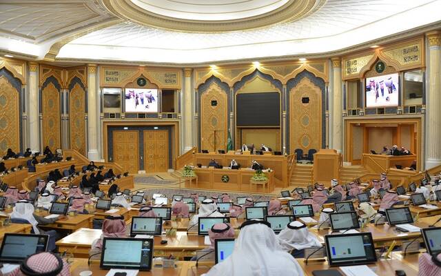 جانب من جلسة مجلس الشورى برئاسة نائب رئيس المجلس، مشعل السُّلمي