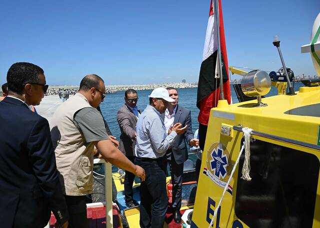 رئيس الوزراء المصري يشهد دخول أول لنش إسعاف بحري الخدمة في الإسكندرية