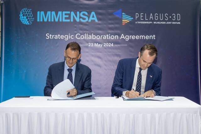 Immensa joins forces with Pelagus 3D to expand business in MENA