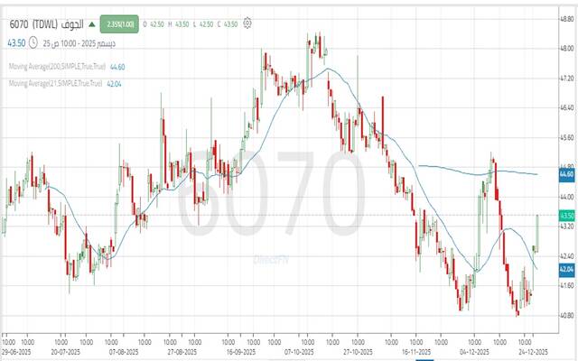 أداء سهم الجوف