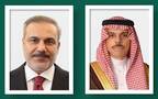 فيصل بن فرحان بن عبدالله وزير الخارجية السعودي و هاكان فيدان وزير خارجية الجمهورية التركية