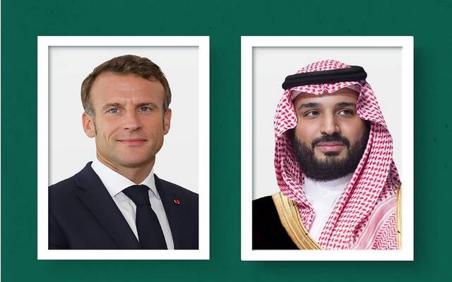 الأمير محمد بن سلمان والرئيس الفرنسي إيمانويل ماكرون