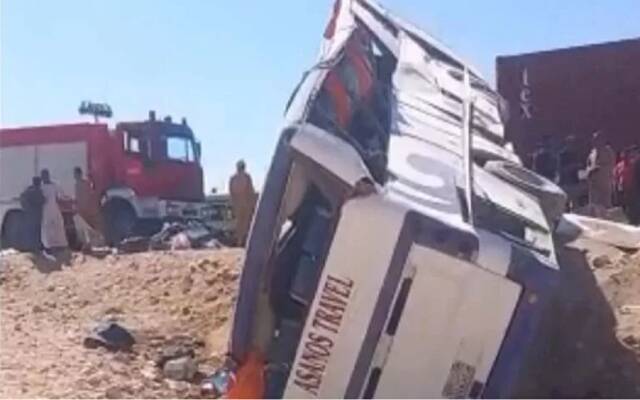 تعرض أتوبيس لحادث