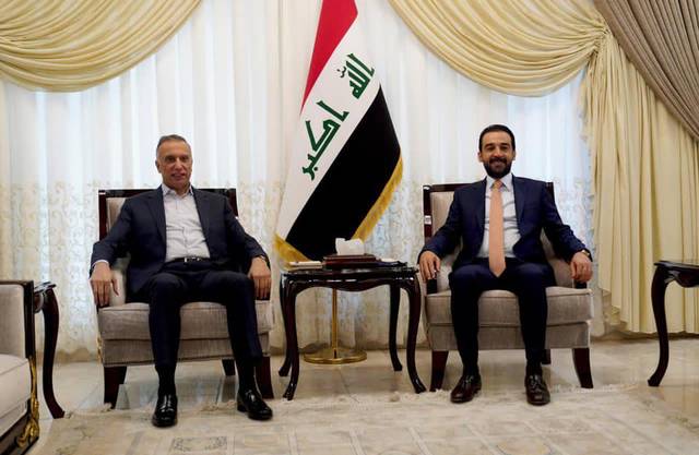 الكاظمي ورئيس مجلس النواب يبحثان أوضاع وتحديات العراق