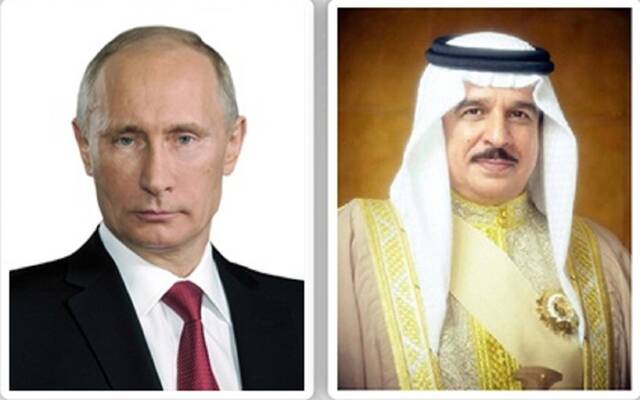 ملك البحرين حمد بن عيسى آل خليفة والرئيس الروسي فلاديمير بوتين