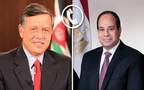 الرئيس المصري عبدالفتاح السيسي والملك عبدالله الثاني بن الحسين عاهل الأردن