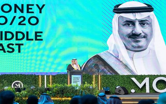 النائب التنفيذي للرئيس وكبير الإداريين الماليين في أرامكو زياد المرشد خلال مؤتمر "Money 20/20"