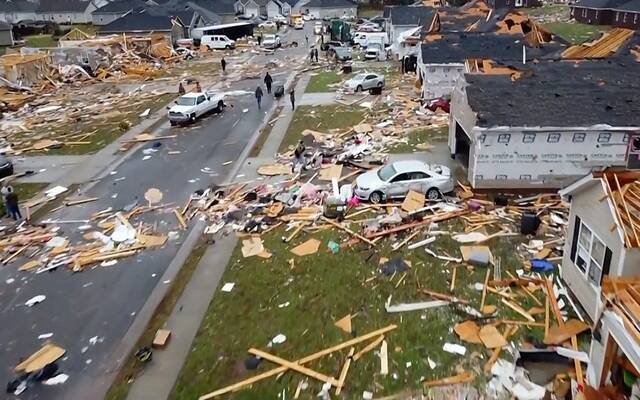 أضرار إعصار حدث في الولايات المتحدة